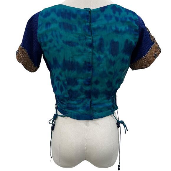 Authentic Indian Ready Made Choli Beaded Top - Picture 7 of 8